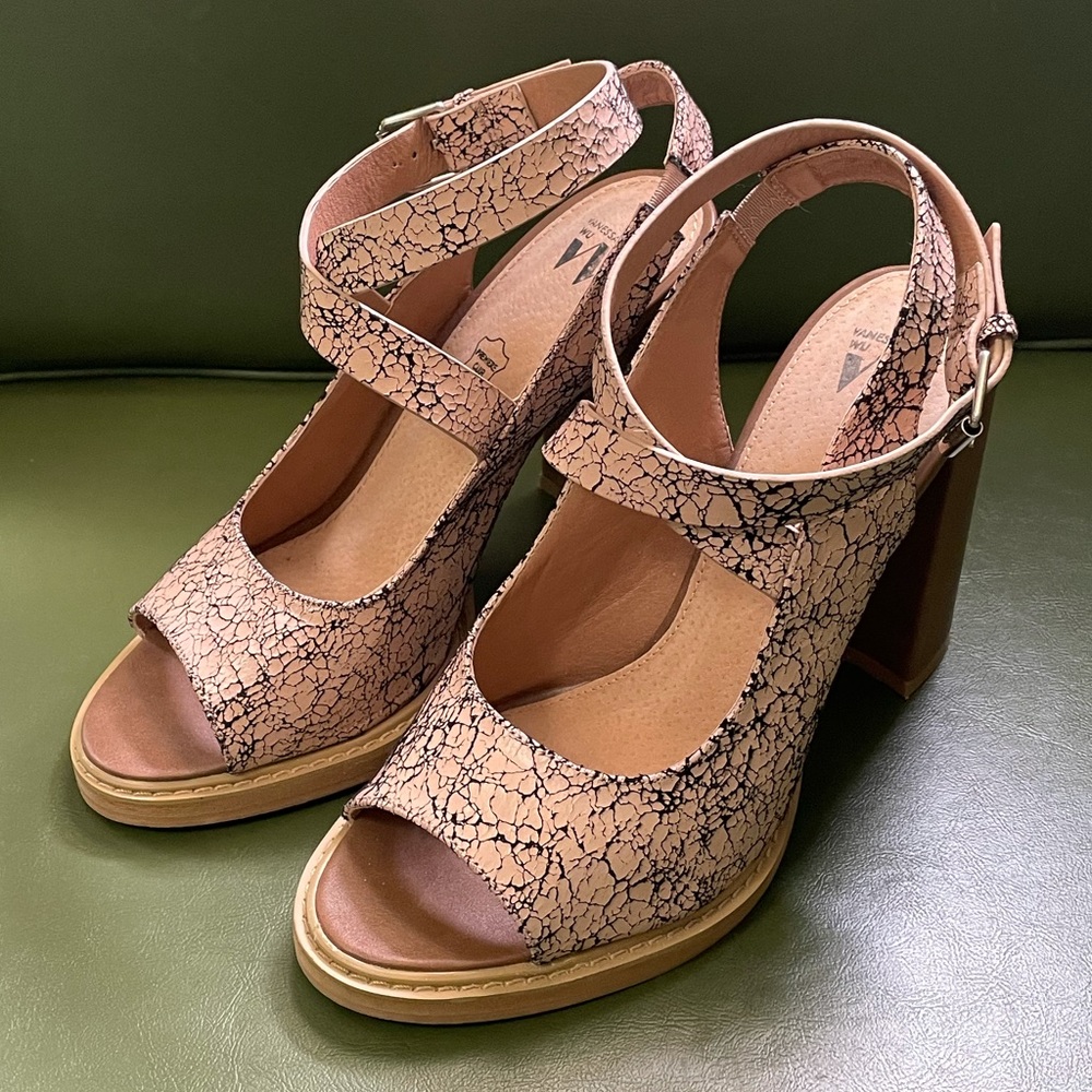 Vanessa Wu Anthropologie stacked heels